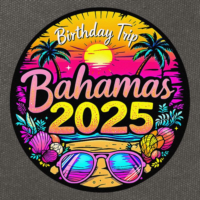 Bahamas Birthday Trip 2025 Vacation Party Crew Cruise Cotton Canvas Backpack