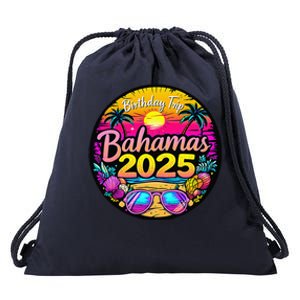 Bahamas Birthday Trip 2025 Vacation Party Crew Cruise Drawstring Bag