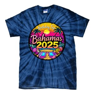 Bahamas Birthday Trip 2025 Vacation Party Crew Cruise Tie-Dye T-Shirt