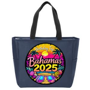 Bahamas Birthday Trip 2025 Vacation Party Crew Cruise Zip Tote Bag