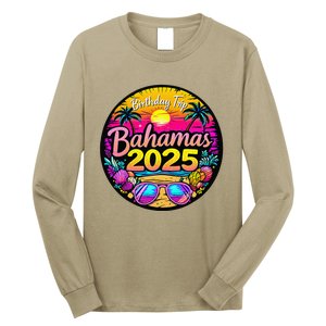 Bahamas Birthday Trip 2025 Vacation Party Crew Cruise Long Sleeve Shirt