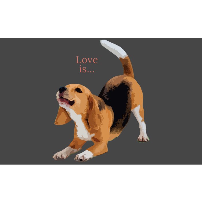 Beagle Beagles Tee Love Is Dog Mom Dad Puppy Pet Cute Bumper Sticker