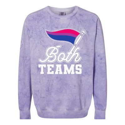 Bisexual Both Teams Quote Bi Flag Love & Pride Lgbtq Colorblast Crewneck Sweatshirt