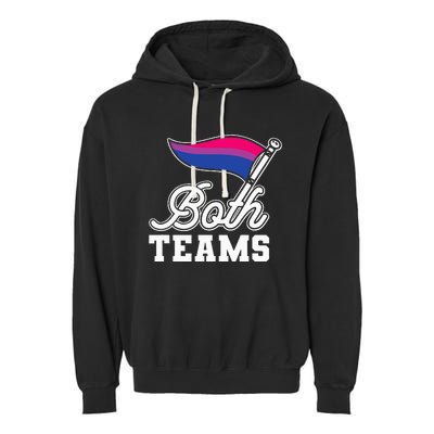 Bisexual Both Teams Quote Bi Flag Love & Pride Lgbtq Garment-Dyed Fleece Hoodie