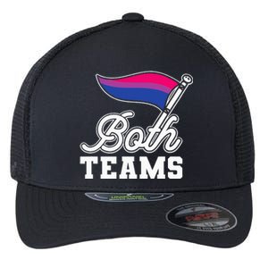 Bisexual Both Teams Quote Bi Flag Love & Pride Lgbtq Flexfit Unipanel Trucker Cap