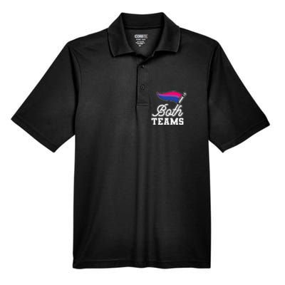 Bisexual Both Teams Quote Bi Flag Love & Pride Lgbtq Men's Origin Performance Piqué Polo