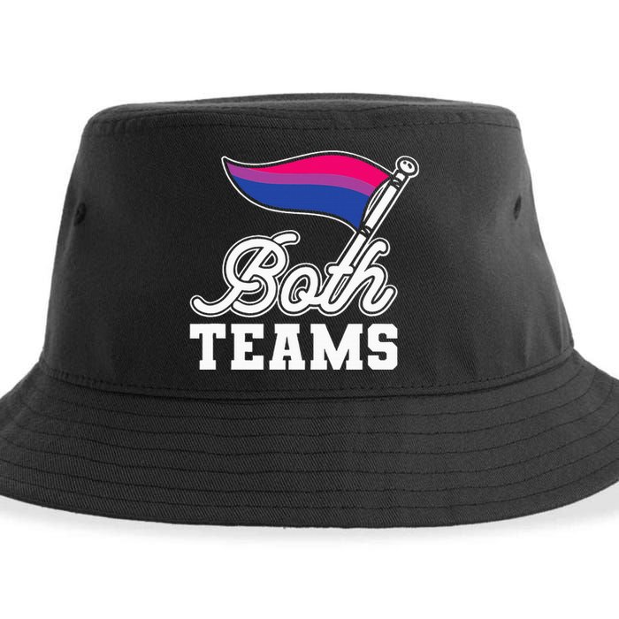 Bisexual Both Teams Quote Bi Flag Love & Pride Lgbtq Sustainable Bucket Hat