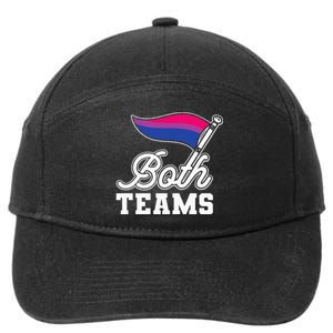 Bisexual Both Teams Quote Bi Flag Love & Pride Lgbtq 7-Panel Snapback Hat