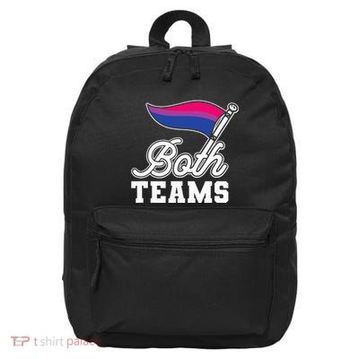 Bisexual Both Teams Quote Bi Flag Love & Pride Lgbtq 16 in Basic Backpack