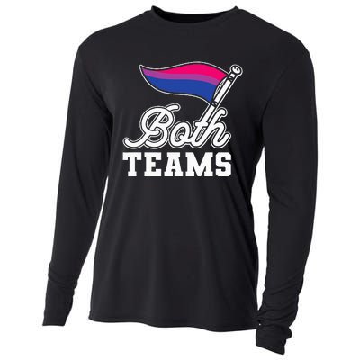 Bisexual Both Teams Quote Bi Flag Love & Pride Lgbtq Cooling Performance Long Sleeve Crew