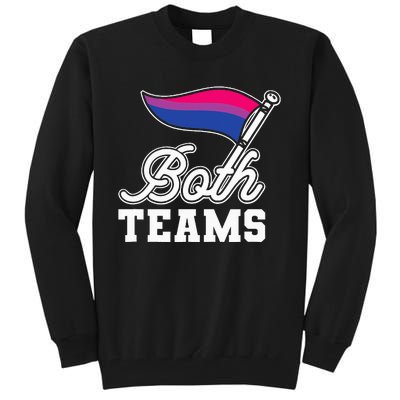 Bisexual Both Teams Quote Bi Flag Love & Pride Lgbtq Tall Sweatshirt