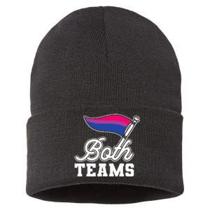 Bisexual Both Teams Quote Bi Flag Love & Pride Lgbtq Sustainable Knit Beanie