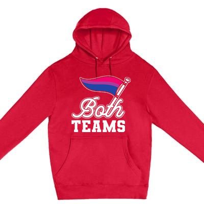 Bisexual Both Teams Quote Bi Flag Love & Pride Lgbtq Premium Pullover Hoodie