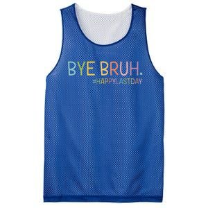 Bye Bruh Teacher Happy Last Day Of School Hello Summer Funny Mesh Reversible Basketball Jersey Tank