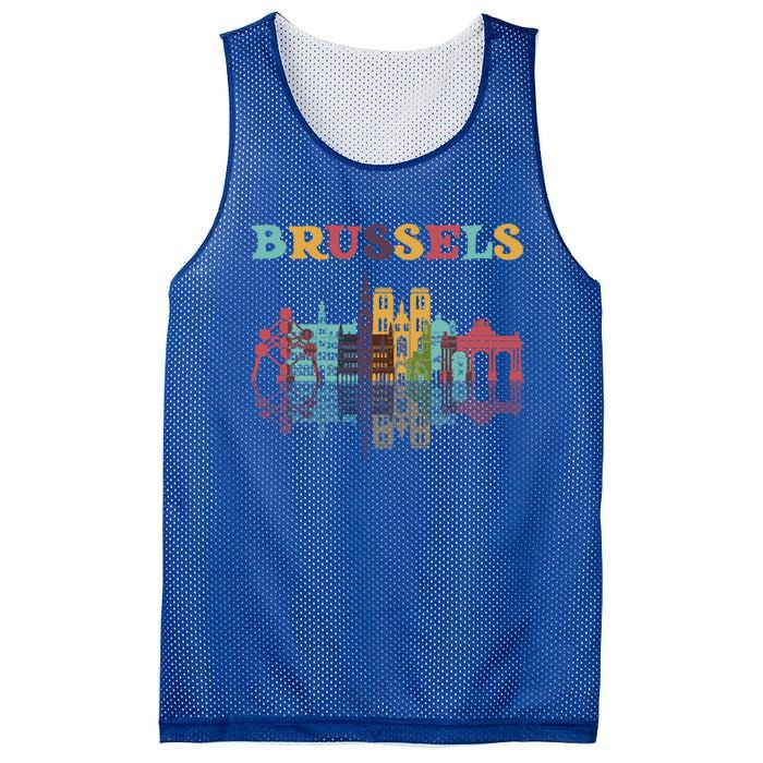 Belgium Brussels Travel Family Vacation Europian Trip Gift Great Gift Mesh Reversible Basketball Jersey Tank