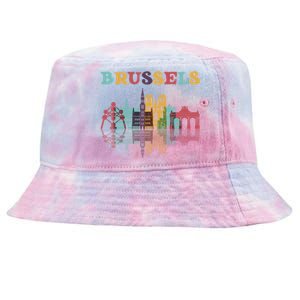 Belgium Brussels Travel Family Vacation Europian Trip Gift Great Gift Tie-Dyed Bucket Hat