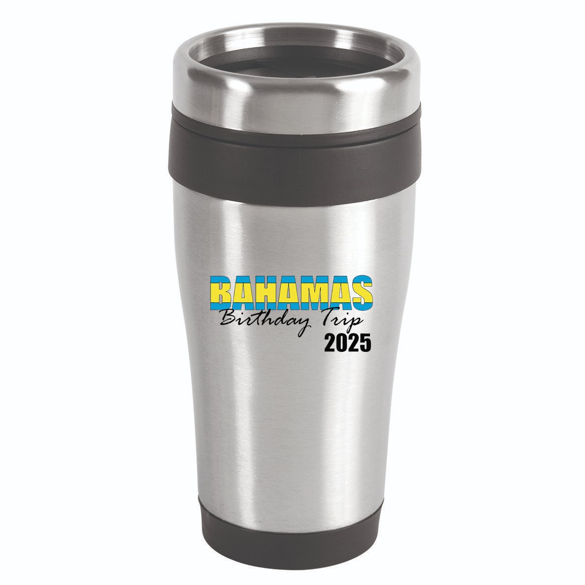 Bahamas Birthday Trip 2025 Vacation Party Crew Cruise 16oz Travel Tumbler