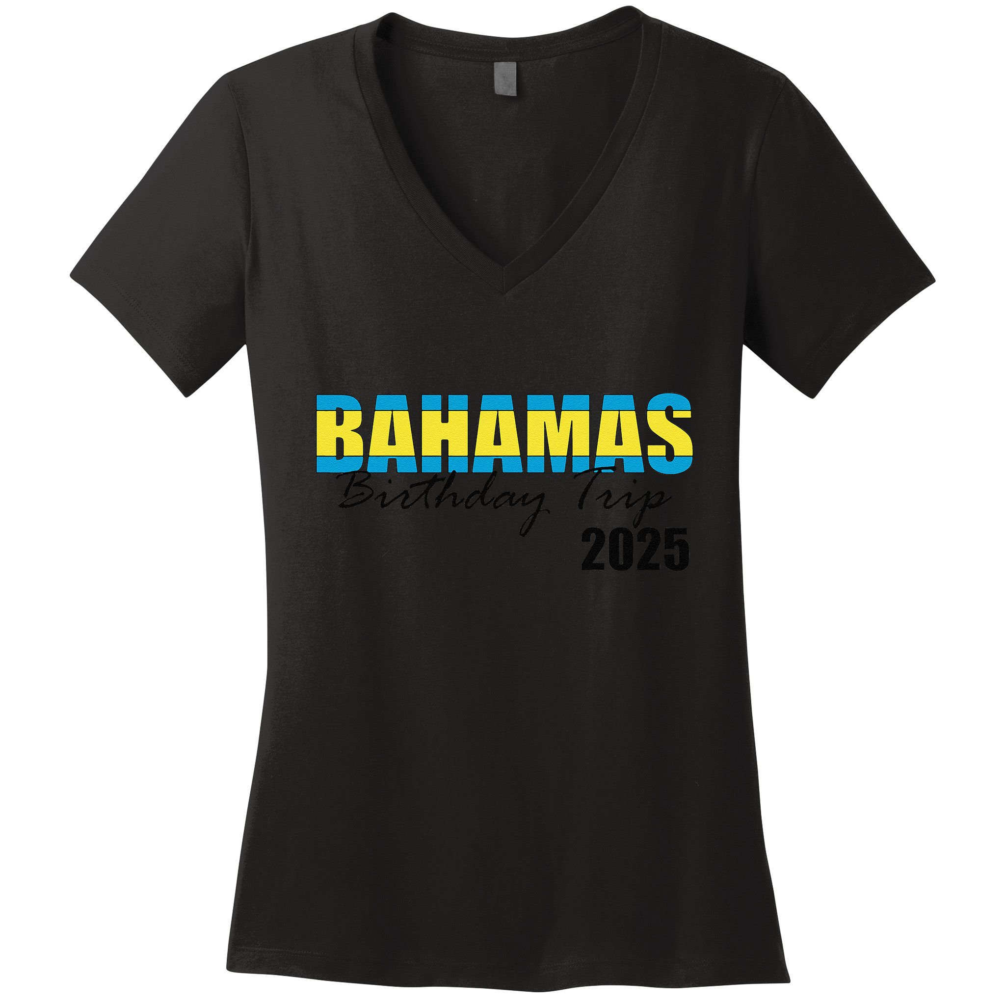 Bahamas Birthday Trip 2025 Vacation Party Crew Cruise Women's V-Neck T-Shirt