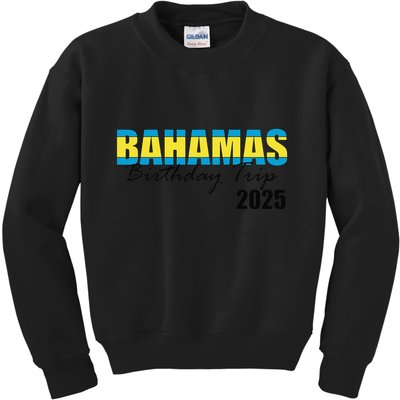 Bahamas Birthday Trip 2025 Vacation Party Crew Cruise Kids Sweatshirt