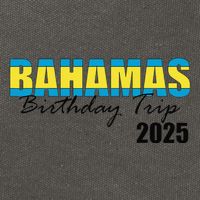 Bahamas Birthday Trip 2025 Vacation Party Crew Cruise Cotton Canvas Backpack