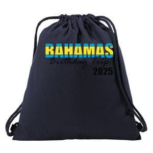 Bahamas Birthday Trip 2025 Vacation Party Crew Cruise Drawstring Bag