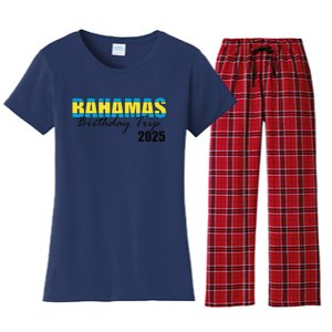 Bahamas Birthday Trip 2025 Vacation Party Crew Cruise Women's Flannel Pajama Set