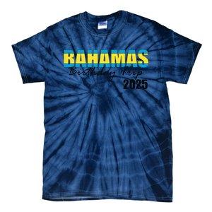 Bahamas Birthday Trip 2025 Vacation Party Crew Cruise Tie-Dye T-Shirt