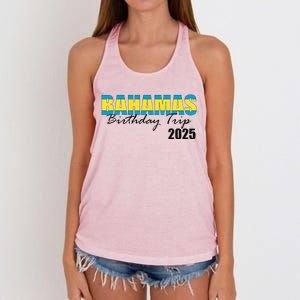 Bahamas Birthday Trip 2025 Vacation Party Crew Cruise Women's Knotted Racerback Tank