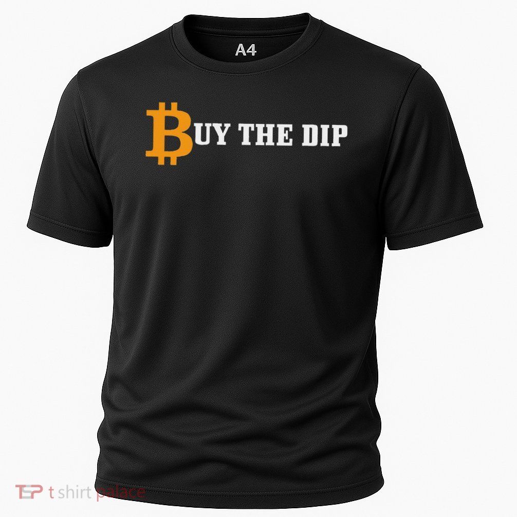 Bitcoin Buy The Dip Logo Hodl Cryptocurrency Trader Btc Cooling Performance Crew T-Shirt