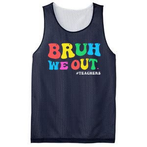 Bye Bruh Teacher Happy Last Day Of School Hello Summer Funny Mesh Reversible Basketball Jersey Tank