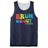 Bye Bruh Teacher Happy Last Day Of School Hello Summer Funny Mesh Reversible Basketball Jersey Tank