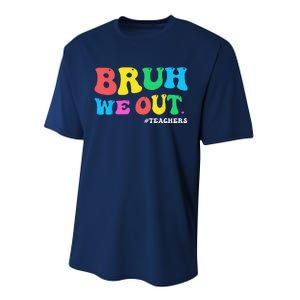 Bye Bruh Teacher Happy Last Day Of School Hello Summer Funny Performance Sprint T-Shirt