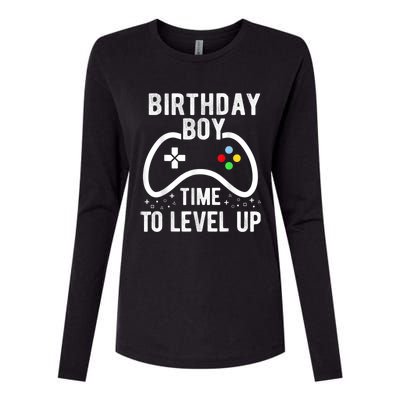 Birthday Boy Time To Level Up Video Game Birthday Gift Womens Cotton Relaxed Long Sleeve T-Shirt