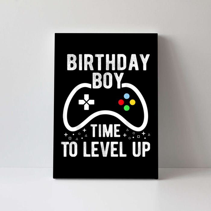 Birthday Boy Time To Level Up Video Game Birthday Gift Canvas