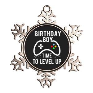 Birthday Boy Time To Level Up Video Game Birthday Gift Metallic Star Ornament