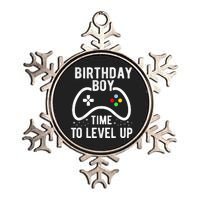 Birthday Boy Time To Level Up Video Game Birthday Gift Metallic Star Ornament