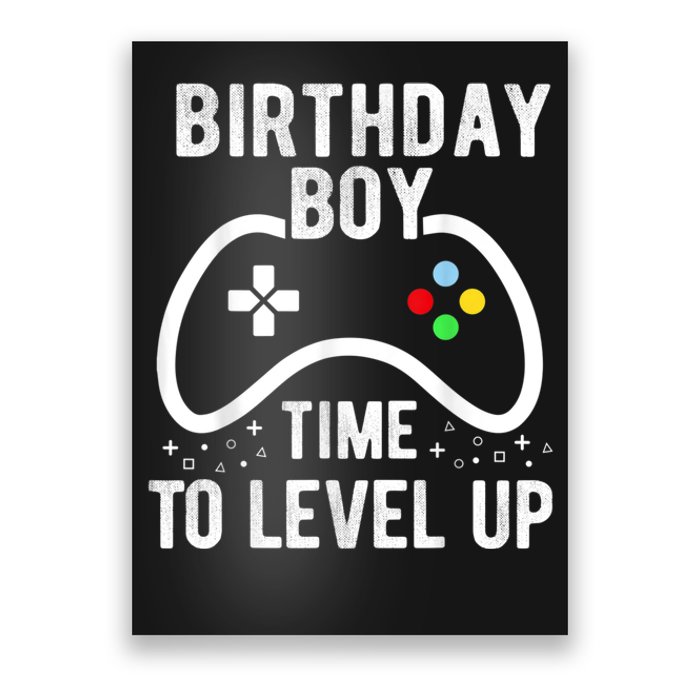 Birthday Boy Time To Level Up Video Game Birthday Gift Poster