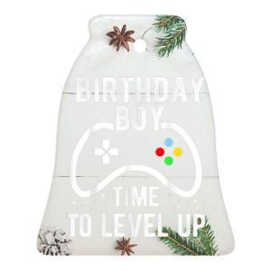 Birthday Boy Time To Level Up Video Game Birthday Gift Ceramic Bell Ornament