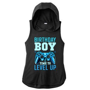 Birthday Boy Time To Level Up Matching Video Gamer Birthday Ladies PosiCharge Tri-Blend Wicking Draft Hoodie Tank