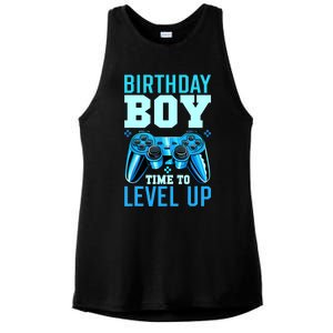 Birthday Boy Time To Level Up Matching Video Gamer Birthday Ladies PosiCharge Tri-Blend Wicking Tank