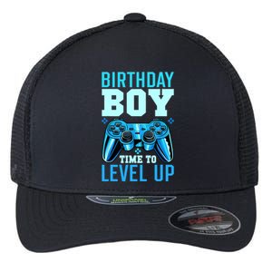 Birthday Boy Time To Level Up Matching Video Gamer Birthday Flexfit Unipanel Trucker Cap