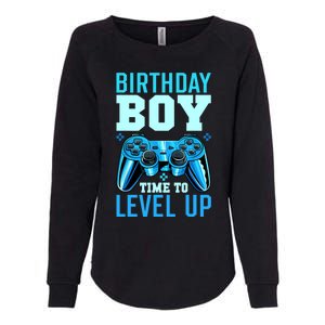 Birthday Boy Time To Level Up Matching Video Gamer Birthday Womens California Wash Sweatshirt