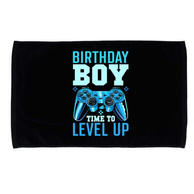 Birthday Boy Time To Level Up Matching Video Gamer Birthday Microfiber Hand Towel