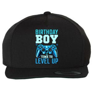 Birthday Boy Time To Level Up Matching Video Gamer Birthday Wool Snapback Cap