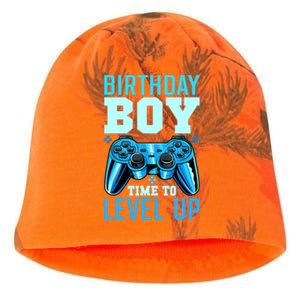 Birthday Boy Time To Level Up Matching Video Gamer Birthday Kati - Camo Knit Beanie