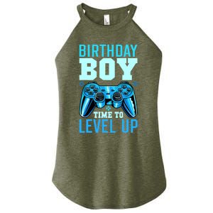 Birthday Boy Time To Level Up Matching Video Gamer Birthday Women's Perfect Tri Rocker Tank