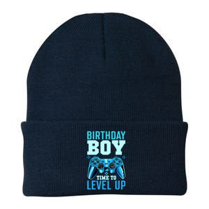 Birthday Boy Time To Level Up Matching Video Gamer Birthday Knit Cap Winter Beanie