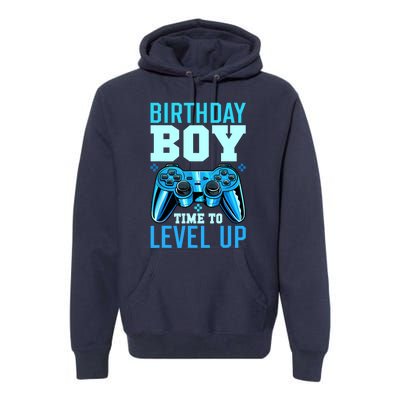 Birthday Boy Time To Level Up Matching Video Gamer Birthday Premium Hoodie