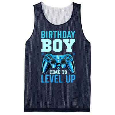 Birthday Boy Time To Level Up Matching Video Gamer Birthday Mesh Reversible Basketball Jersey Tank