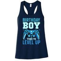 Birthday Boy Time To Level Up Matching Video Gamer Birthday Women's Racerback Tank